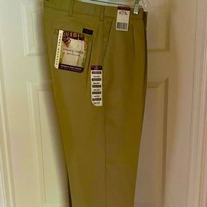 Timber Creek by Wrangler Cotton Pleated Front Beige Pants Men's, 36 x 32